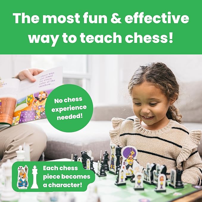 Story Time Chess - Kids Chess Set (Level 2 Strategy Expansion) Chess for Kids, Chess Game Toddlers, Learning Games for Kids, Boys & Girls Ages 3-103, No Stress Chess Game, Chess for Beginners