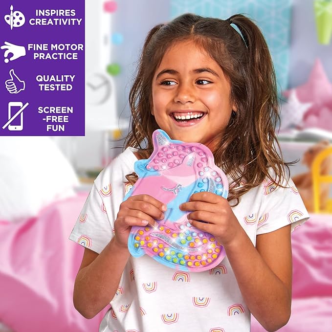 Made By Me Mix & Mold Big Gem Stepping Stones, Make Your Own Stepping Stones Kit, Create Two 9” Stepping Stones, For Kids Ages 6, 7, 8, 9, 10, Great Birthday Party Idea, Spring & Summer Craft Activity