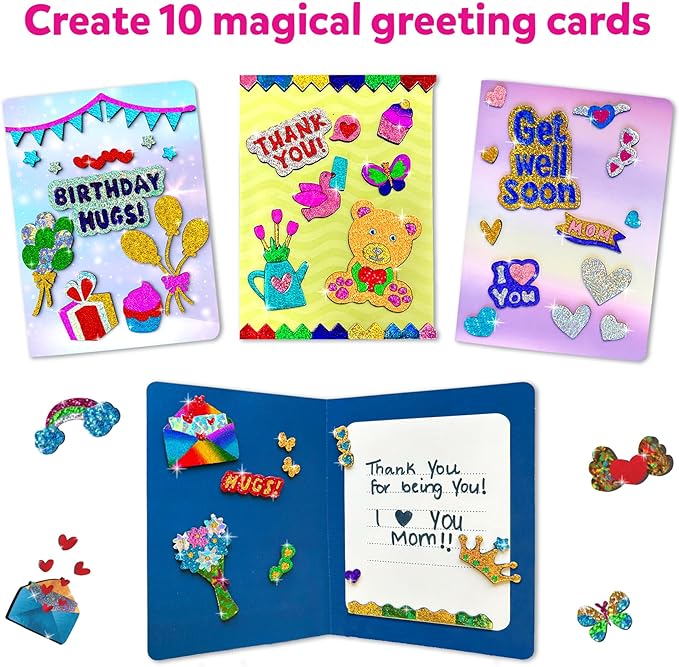 Skillmatics Art & Craft Activity - Foil Fun Card Making Set, No Mess Art for Kids, Craft Kits & Supplies, DIY Creative Activity, Valentine's Day Gifts for Girls & Boys Ages 4, 5, 6, 7, 8, 9