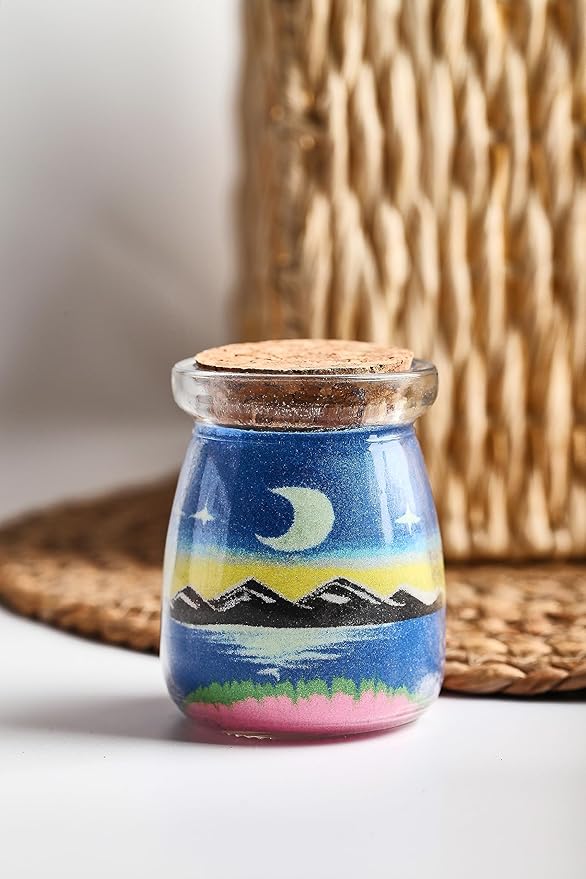 YUANLUGV Sand Art Bottles, Colored Sand with Luminous Sand Art Crafts for Gift Kids, Elegant and Exquisite Sand Art Craft Bottle，Gifts for Girls Boys Kids Women Birthday (c)