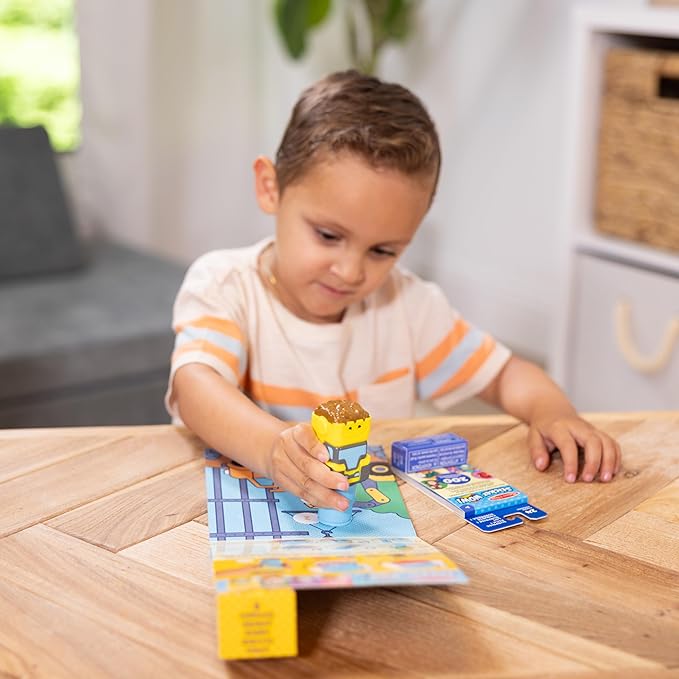 Melissa & Doug Sticker Wow!™ Bulldozer Bundle: 24-Page Activity Pad, Sticker Stamper, 500 Stickers, Arts and Crafts Fidget Toy Collectible Character