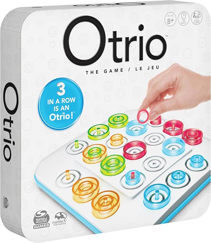 Spin Master Games, Otrio Strategy-Based Board Game, Classic Game, Kids Games, Family Game Night for Ages 8+
