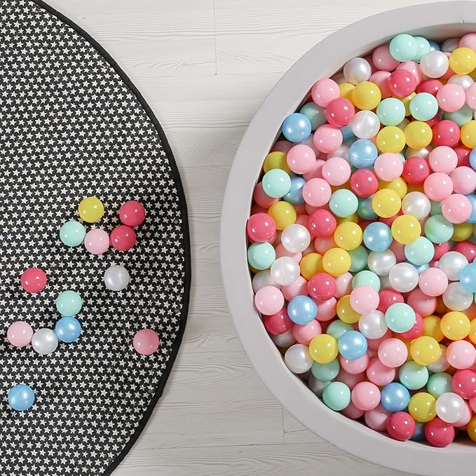 GOGOSO Ball Pit Balls for Toddles, Kids Plastic Balls for BallPit, Pool, Baby Party Accessories, Birthday Decoration 50 100 200 500 1000