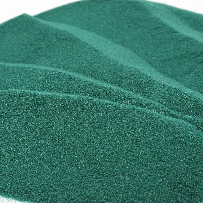 Shiny Stone Colorful Sand,Rainbow Sand,Art Sand,Colored Sand,Craft Sand,Decorative Wedding Vibrant Sand, 40 Colors 250g/0.55lb/8.81oz for Kids Creativity Wedding Succulent Terrarium Vase (Blue Green)