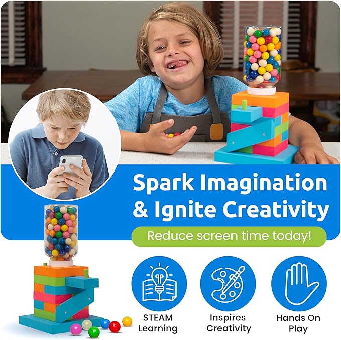 DIY Wood Building Kits, STEM Woodworking Kit for Kids, Creative Fun Craft Projects, Great Gift for Boys & Girls (Candy Dispenser, 1-Pack)