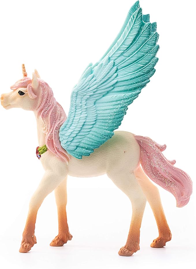 Schleich bayala, Unicorn Toys for Girls and Boys, Decorated Unicorn Pegasus Foal Toy Figurine, Ages 5 and Above