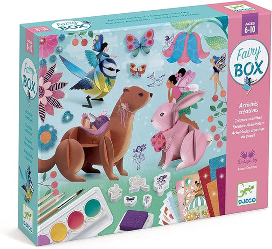 DJECO Fairy Craft Kit - Paint, Draw, Build & More for Home, School or Gifts - Fun & Creative for Family & Friends, Educational Art Craft Kit, Multi- Activitiy for Kids 6+ - Medium