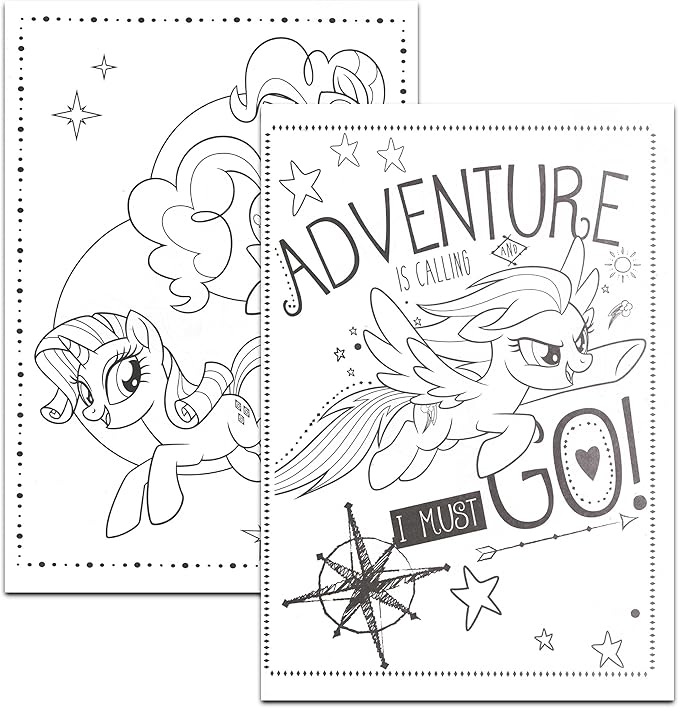 My Little Pony Paint With Water Book Set with Giant Painting Pad, Paint Brush, Coloring Pages, Crayons and My Little Pony Stickers