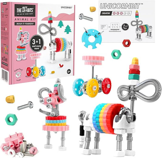 Unicorn Robot Stem Building Toys, Educational Build Your Own Robot Toy for Kids 6 7 8 9+ Year Old Girls Boys, Stem Toys Engineering Kit, Construction Toys Steam Gifts for Kids