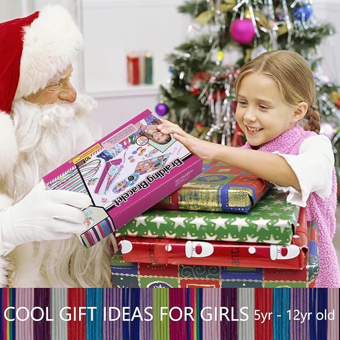 IQKidz Friendship Bracelet Making Kit - Make Bracelets Craft Toys for Girls Age 8-12 yrs, Cool Birthday Gifts for 6 7 9 10 11 Years Old Kids, Christmas Gift Set