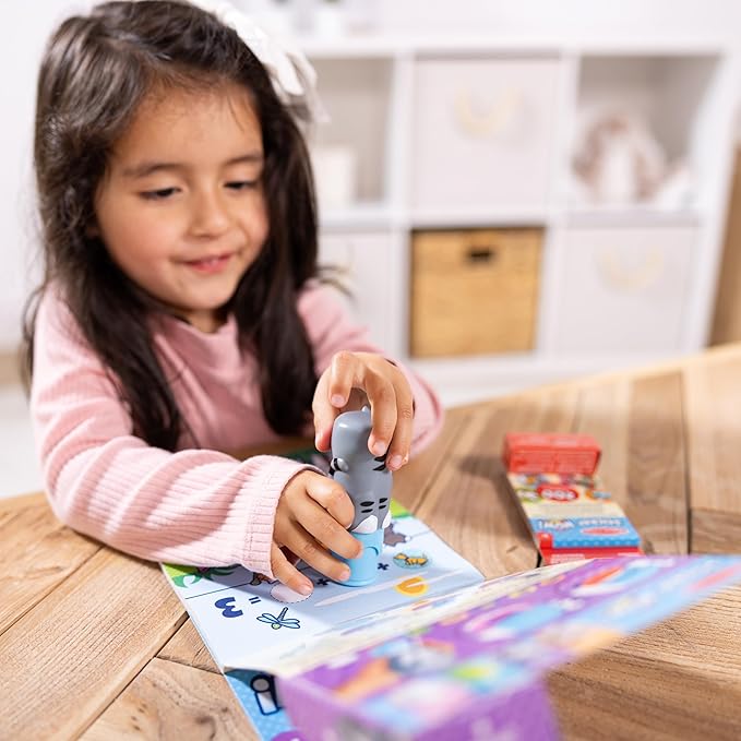 Melissa & Doug Sticker Wow!™ Cat Bundle: 24-Page Activity Pad, Sticker Stamper, Mini Activity Pad, 500 Stickers, Arts and Crafts Fidget Toy Collectible Character