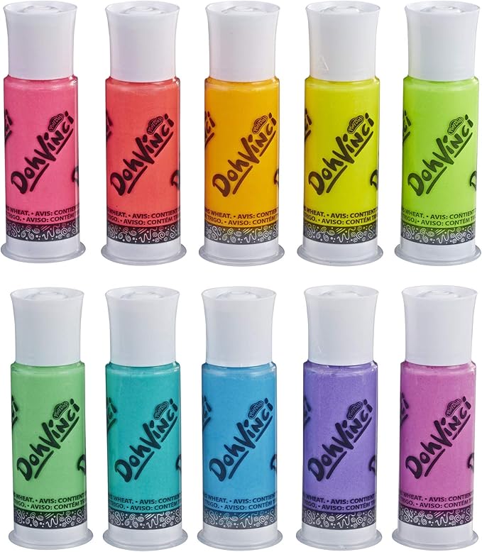 Play-Doh E5848 DohVinci Neon 10-Pack of Colors - Art Supplies for Kids and Tweens