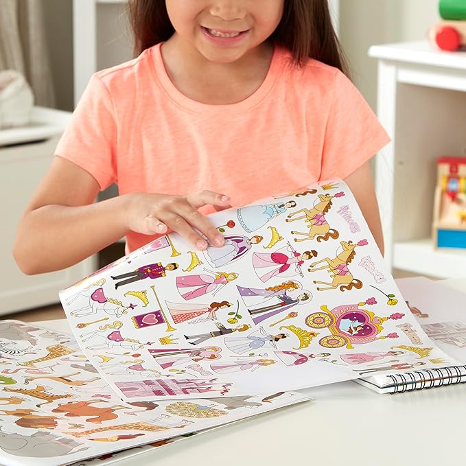 Melissa & Doug Sticker Collection Book: Princesses, Tea Party, Animals, and More - 500+ Stickers - FSC Certified
