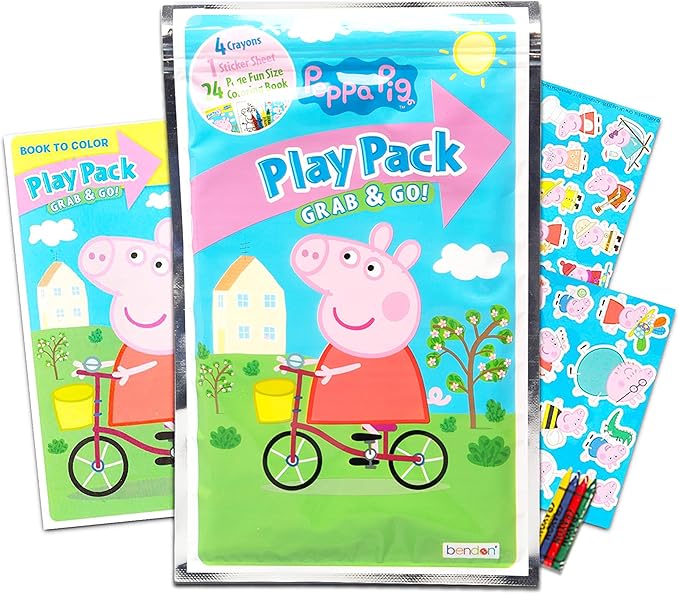 Peppa Pig Ultimate Coloring Activity Set for Kids ~ Peppa Pig Arts and Craft Bundle with Watercolors, Stickers and More (Peppa Pig Art Activities)