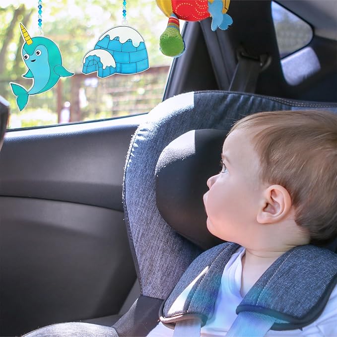 Winlyn 33 Sets Winter Polar Animal Suncatchers Ornaments Decorations DIY Window Paint Art Suncatchers Winter Craft Kits Winter Sun Catchers for Kids Christmas Holiday Classroom Activities Art Project