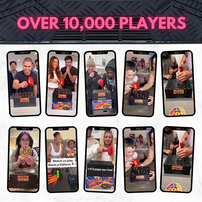 Wack A Balloon Strategy Board Game | Family Game Night Favorite | Engaging for Kids and Adults | Play Solo Or Challenge Friends | Popular Social Media Games Everyone Can Play | Ages 4+