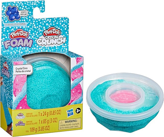 Play-Doh Foam Crystal Core Set, Blueberry Scented Modeling Foam with Hot Pink Crystal Crunch Center, Kids Toys for 3 Year Old Girls & Boys & Up, Sensory Toys