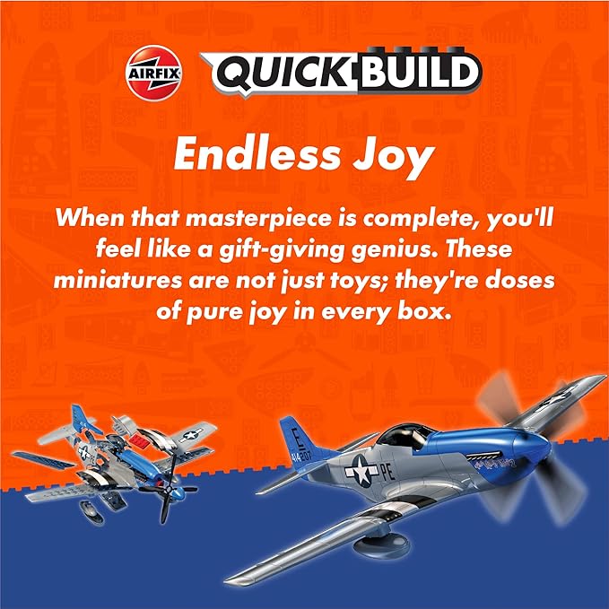 Airfix J6009 Quickbuild Model Airplane Kits for Adults & Kids - Harrier - Fighter Jet Plastic Model Kits, Block Building Sets, Snap Together Aircraft Models, Engineering Toys for Gifts