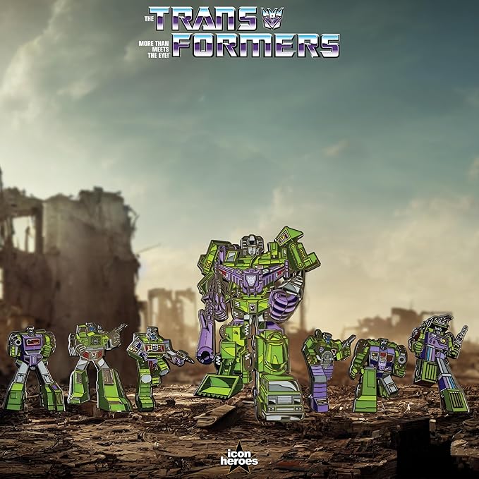 Transformers: Constructicons X Devastator Retro Pin Set