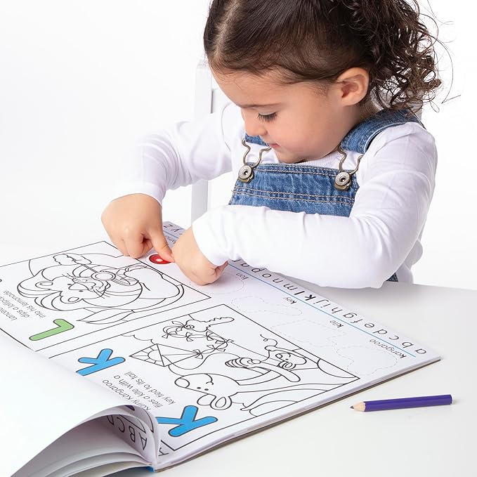 Melissa & Doug Alphabet Activity Sticker Pad for Coloring, Letters (250+ Stickers) - FSC Certified