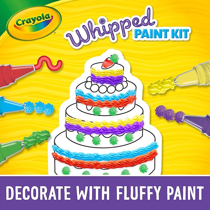 Crayola Whipped Paint Kit, Puff Paint, 3D Paint Set for Kids, 3 Unique Textures, Sensory Art Toy, Gift for Kids, Ages 5+