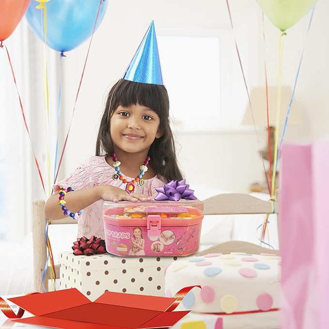 BIRANCO. Pop Beads, Jewelry Making Kit - Arts and Crafts for Girls 3-7 Years Old, Snap Beads Toys - Necklace, Bracelet, Ring Creative DIY Set - 520 pcs