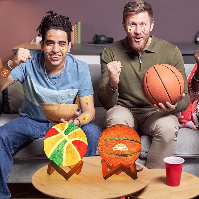 Paint Your Own Basketball Lamp Kit,16 Colors 4.7 Inch DIY 3D Basketball Night Light,Arts and Crafts for Kids Ages 4-12,Art Supplies for Kids Girls Boys Birthday Gifts