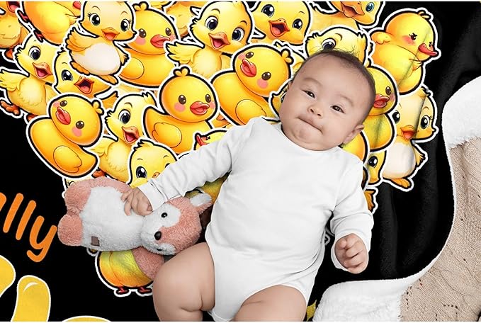 I Just Really Like Ducks Blanket Adult duck Blanket Kids Funny Blanket Suitable for Bedroom bed sofa Crib Couch Chair outdoor All Season Items That Yellow Duck Lovers Will Love 90”×120 ”for Family