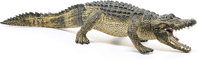 Schleich Wild Life Realistic Alligator Figurine with Movable Jaw - Detailed Alligator Toy Figure, Durable for Education and Fun Play, Perfect for Boys and Girls, Gift for Kids Ages 3+