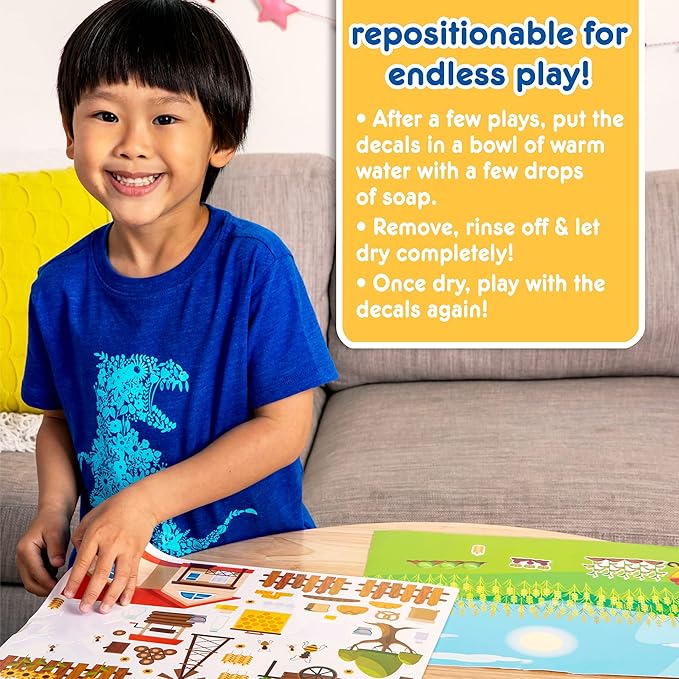 Made By Me Repositionable Sticker Book Bundle Pack, 4-in-1 Sticker Books, Includes Over 770 Removable Stickers & 4 Different Themes, Great for Travel, Road Trips, Sticker Set for Ages 4, 5, 6, 7,