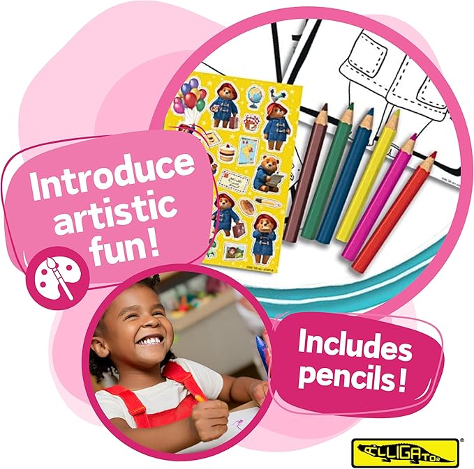 Alligator - Paddington Colouring Set, Colouring Books for Children, Colouring Pencils, Resusable Stickers, Paddington Bear Gifts, Paddington Book, Colouring Books, Kids Colouring Books