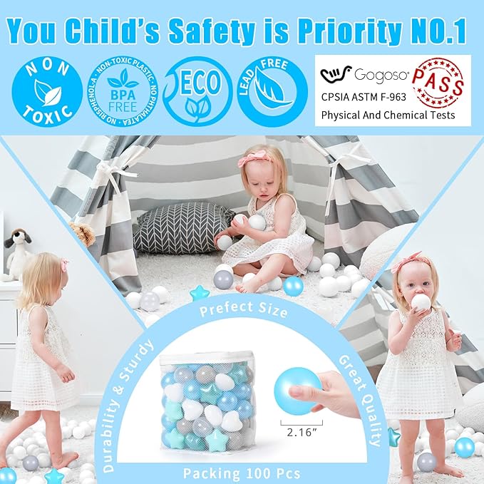 GOGOSO Shape Ball Pits Balls, Star Heart Plastic Play Balls for Toddlers Kids Children, DIY Giant Friendship Bracelet Banner