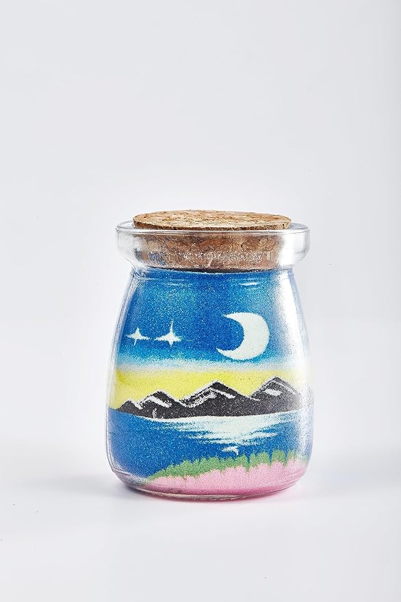 YUANLUGV Sand Art Bottles, Colored Sand with Luminous Sand Art Crafts for Gift Kids, Elegant and Exquisite Sand Art Craft Bottle，Gifts for Girls Boys Kids Women Birthday (c)
