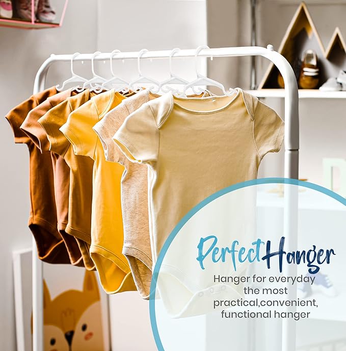 Utopia Home 360 Pack Kids Hangers - 11.5 Inch Plastic Baby Hangers for Closet - Childrens Hangers for Clothes & Infant Hangers for Closet - Ideal for Everyday Standard Use (White)