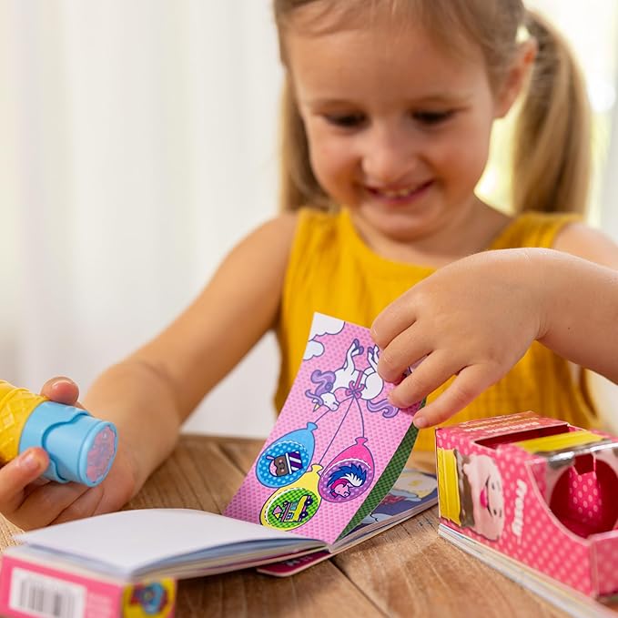 Melissa & Doug Sticker Wow!™ Ice Cream Bundle: 24-Page Activity Pad, Sticker Stamper, Mini Activity Pad, 500 Stickers, Arts and Crafts Fidget Toy Collectible Character