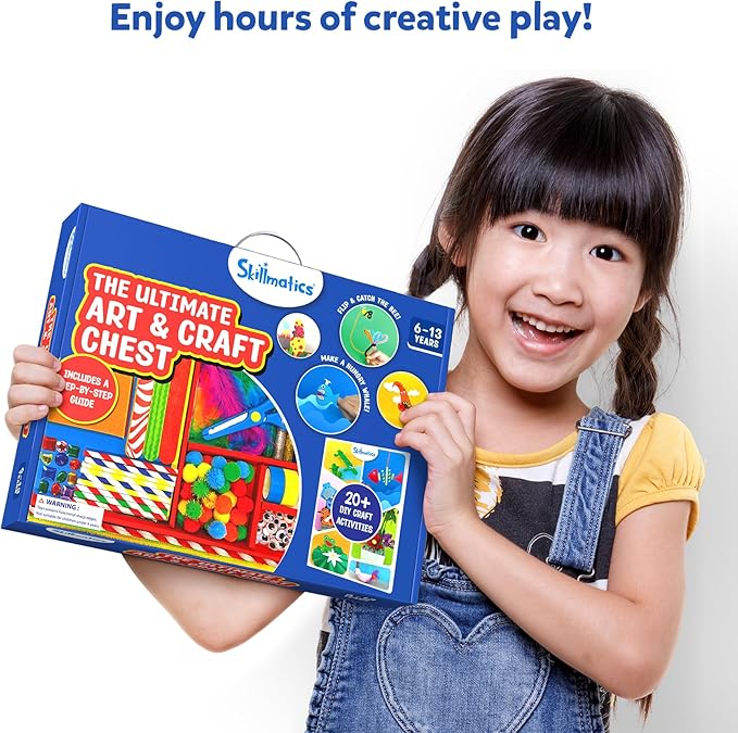 Skillmatics Ultimate Art & Craft Activity Kit, 2000+ Pieces, Art & Craft Supplies, DIY Creative Activity, Step-by-Step Guide, Gifts for Girls & Boys Ages 6, 7, 8, 9, 10, 11, 12, 13