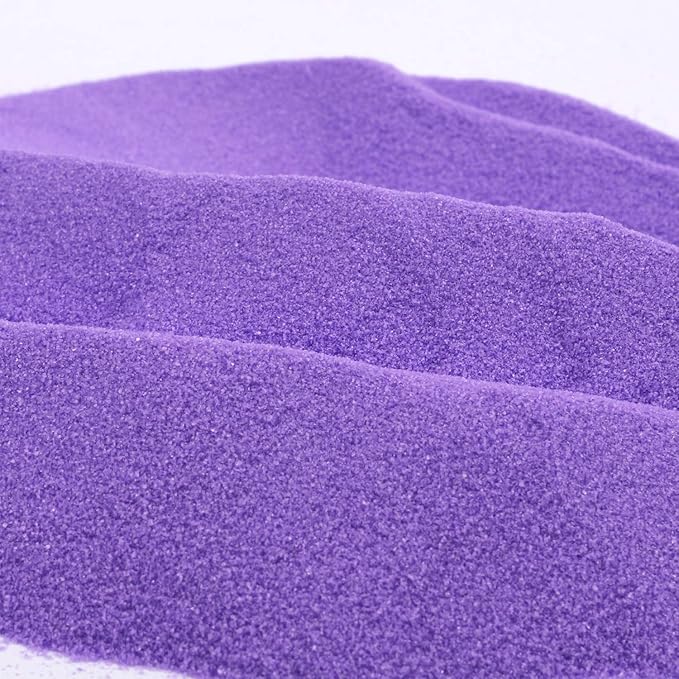 Shiny Stone Colorful Sand,Rainbow Sand,Art Sand,Colored Sand,Craft Sand,Decorative Wedding Vibrant Sand, 40 Colors 250g/0.55lb/8.81oz for Kids Creativity Wedding Succulent Terrarium Vase (Purple)