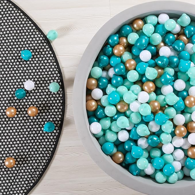 GOGOSO Bear Ball Pit Balls Shapes BPA Free Plastic Play Balls Crush Proof Kids Toddlers Baby Pastel Pelotas Toy Shaped Giant Friendship Bracelet