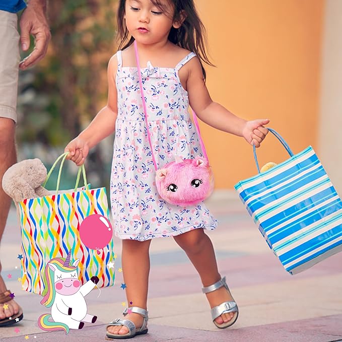 Christmas Unicorn Gifts Set for Girls Kids Toys Birthday Gift Box for Teen Girl, Easter Gifts for Kids Gift Age 6-8 Basket with Stainless Steel Tumbler/Crossbody Bag/Unicorn Headband