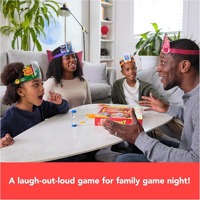 Spin Master Games, Hedbanz 2023 Edition with New Cards, Picture Guessing Board Game, for Family & Kids, 2-6 Players, for Ages 6 & Up