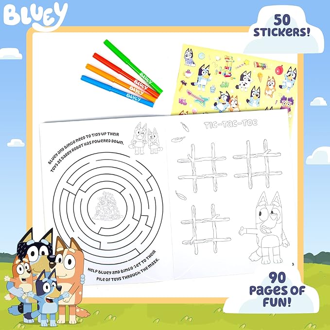 Bluey Coloring & Activity Book Coloring Book Activity for Kids Ages 3 & Up – Includes Stickers for Kids