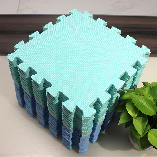 MQIAOHAM® 25 Pieces Puzzle Play Mats, Soft Baby Play Mat, Kids Interlocking Foam Floor Tiles, Toddlers Carpet Playmats G301025-107108