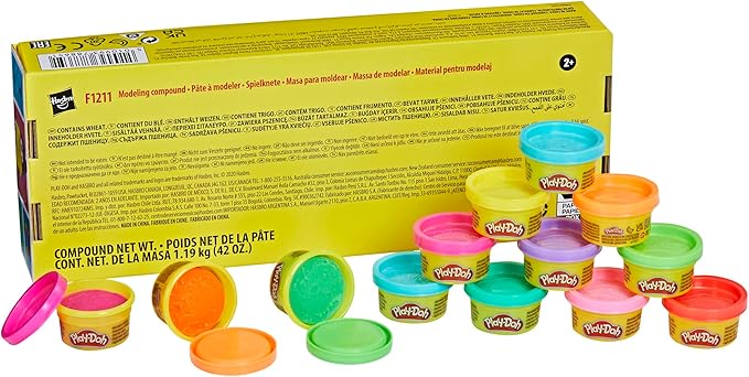 Play-Doh Bulk 42-Pack of 1-Ounce Cans, Easter Basket Stuffers for Girls & Boys, Party Favors, Kids Arts & Crafts, Preschool Toys, Ages 2+ (Amazon Exclusive)