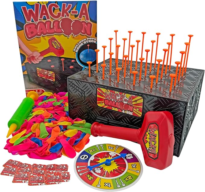 Wack A Balloon Strategy Board Game | Family Game Night Favorite | Engaging for Kids and Adults | Play Solo Or Challenge Friends | Popular Social Media Games Everyone Can Play | Ages 4+