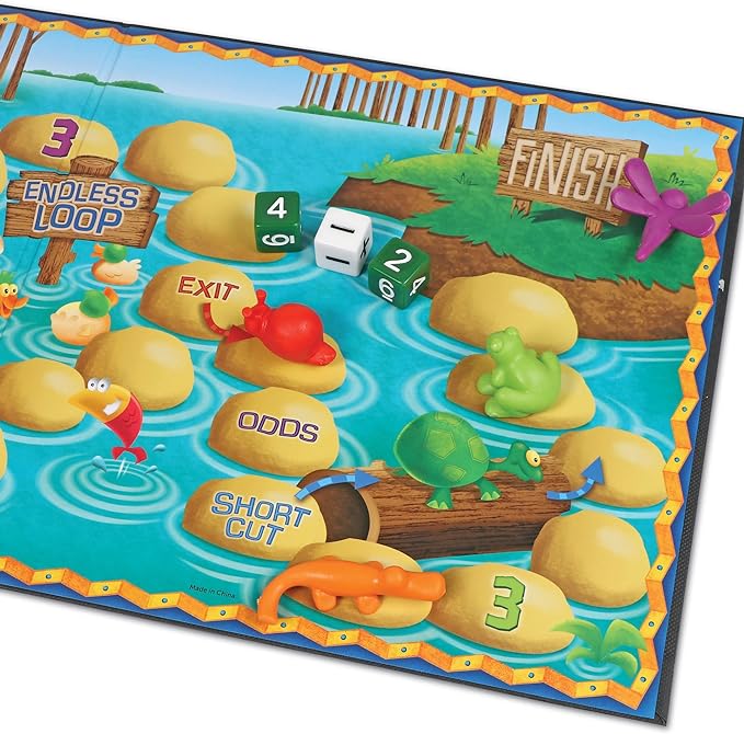 Learning Resources Sum Swamp Game, Homeschool, Addition/Subtraction, Early Math Skills, Math Games for Kids, Educational Board Games, 8 Pieces, Ages 5+, multi-color