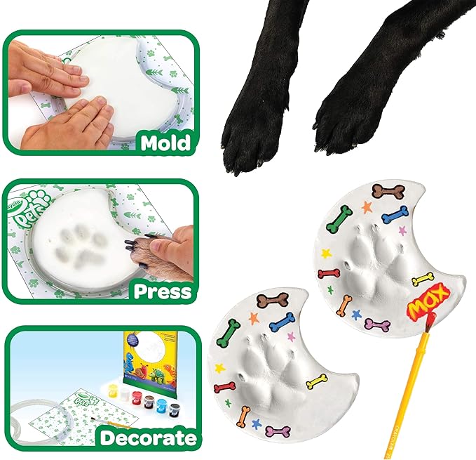 Crayola Pets Paw Print Keepsake Kit, Moon Craft Kit, Gifts for Pet Lovers