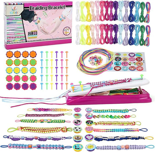 IQKidz Friendship Bracelet Making Kit - Make Bracelets Craft Toys for Girls Age 8-12 yrs, Cool Birthday Gifts for 6 7 9 10 11 Years Old Kids, Christmas Gift Set