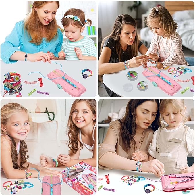 YOPYCCD Friendship Bracelet Making Kit for Girls, String Bracelets Maker Arts and Crafts, Kids Jewelry Making Kit Christmas Birthday Gifts for Ages 6 7 8 9 10 11 12 Year Old