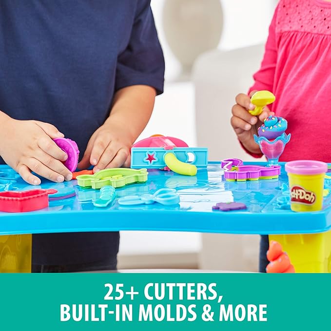 Play-Doh Play 'n Store Table Toy, 25+ Accessories, 8 Cans of Assort. Colors, Back to School Classroom Supplies, Kids Arts & Crafts, Preschool Toys, Ages 3+ (Amazon Exclusive)