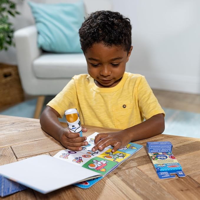 Melissa & Doug Sticker Wow!™ Astronaut Bundle: 24-Page Activity Pad, Sticker Stamper, Mini Activity Pad, 500 Stickers, Arts and Crafts Fidget Toy Collectible Character